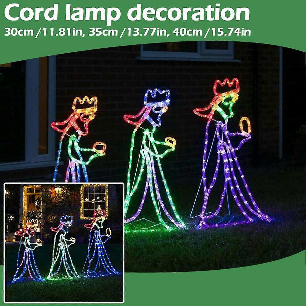 Decorazione Luci a Corda LED per Festival all'Aperto Motivo Sagoma dei Tre Re