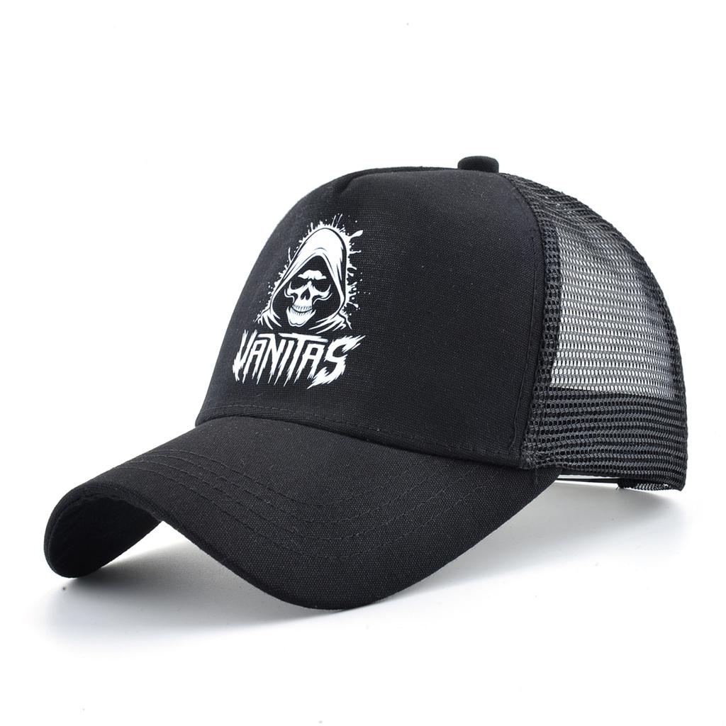 Sommer Baseballkappe Outdoor Atmungsaktives Netz Trucker-Kappe Herren Damen Druck Schädel Snapback Hip Hop Kappen Verstellbare Schirmmütze