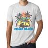 Men’s Vintage Tee Shirt Graphic T Shirt Summer Triangle Pismo Beach Vintage White