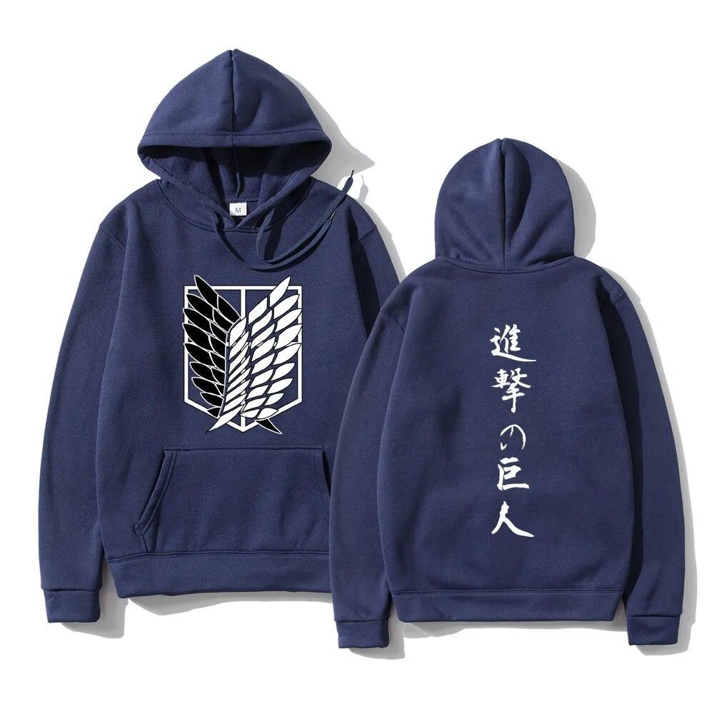 Atak Tytanów Mody unisex Bluzy Bluzy Japońskie Anime Bluza Z Kapturem Swetry Topy Shingeki No Kyojin Uniseks Ubrania Z Kapturem