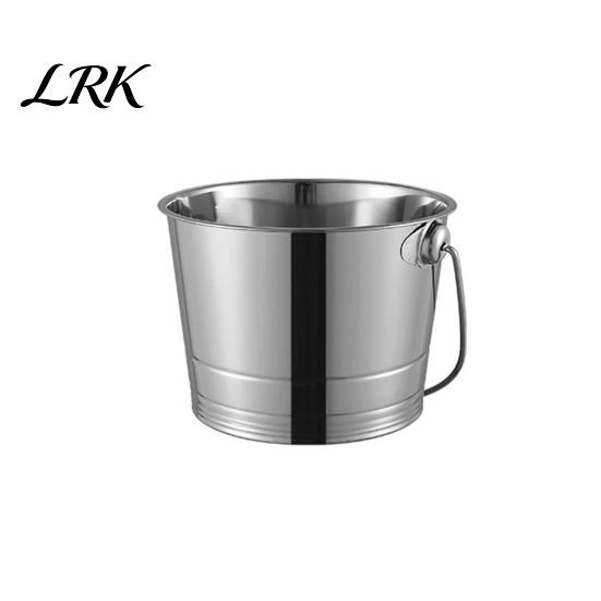 Non-tip Ice Bucket Stainless Steel Bucket, with Handle Portable Beverage Tub, Mirror Thickened Polished Durable for Bars Parties KTV Cooler