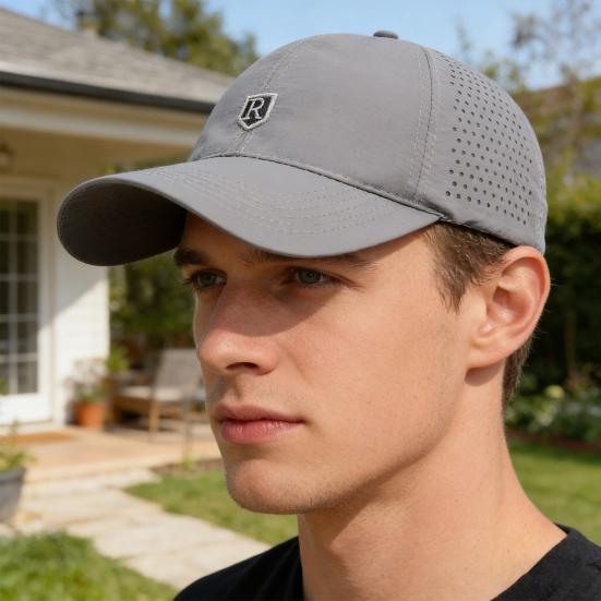 Baseball Hat Quick-Drying Fabric UPF Sun Protection Adjustable Back Buckle Breathable Mesh Outdoor Activity Hat