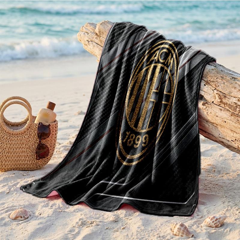 AC Milan Print Microfiber Beach Towel Quick Dry Absorbent Large Towel For Beach Swimming Travel