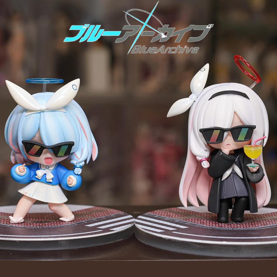 2 Arten Blue Archive Anime Figur Arona Prana Spiel Charakter Q Version Cartoon Sammlerstück Modell Gesichtswechsel Spielzeug Geschenke