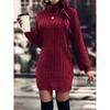 YYFS Women's Fashion Casual Fall Winter Solid Color Print Long Sleeve High Neck Sweaters