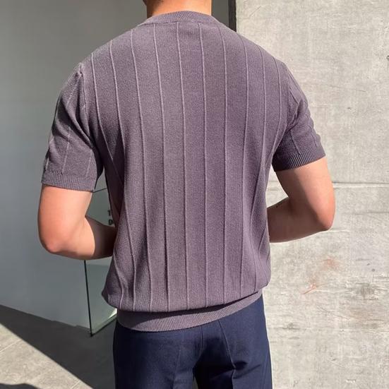 Tricou de vară pentru bărbați, cu gât rotund, mâneci scurte, culoare solidă, slim fit, elastic, pulover, ocazional, lungime mijlocie, drepte, bărbați, fitness, sport, gimnastică.