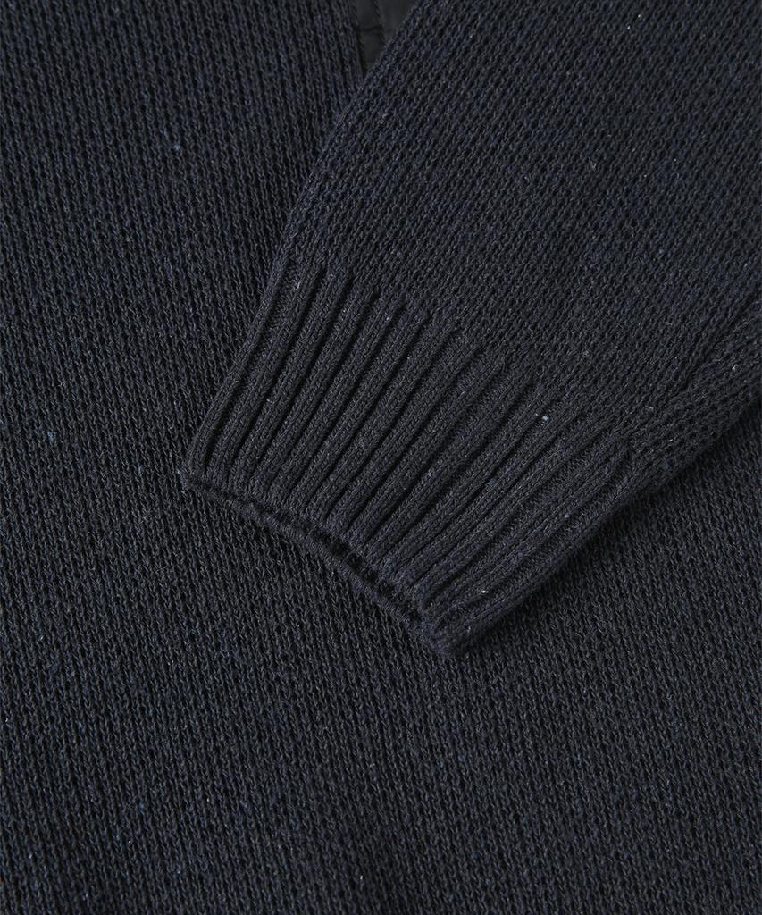 PANICALE Navy Wool Blend Pocket Sweater