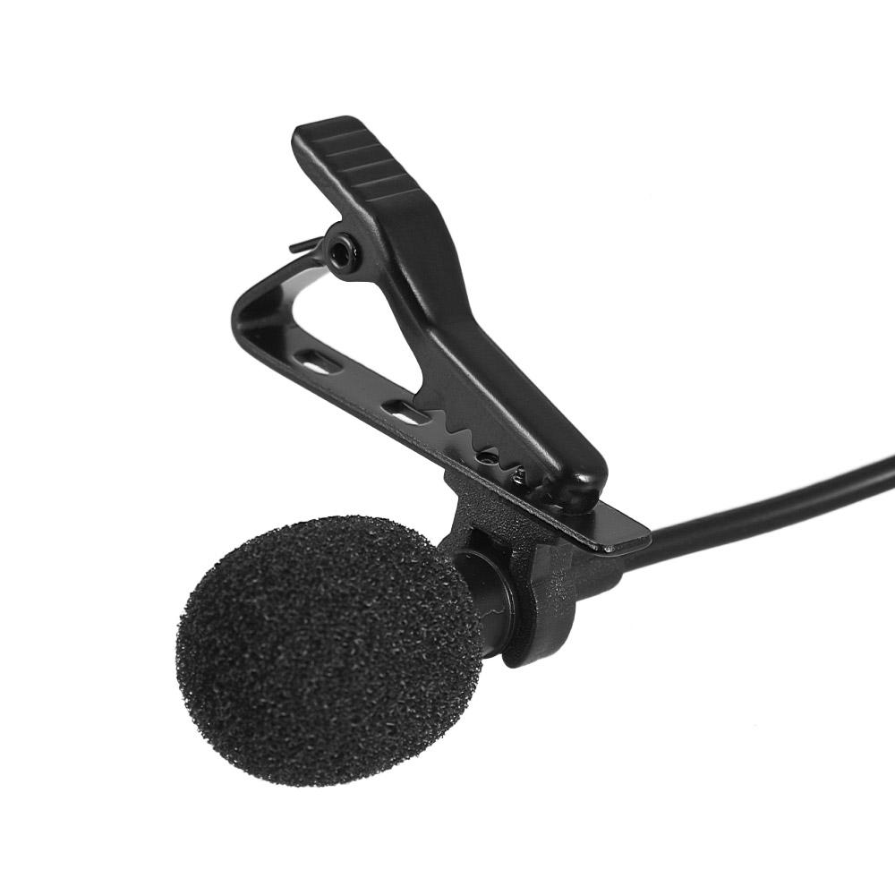 EY 510A Mini Portable Clip on Lapel Lavalier Condenser Mic Wired Microphone for iPhone iPad Android Smartphone DSLR