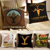 Y-Yellowstone Cushion Cover Pillowcase Anti-Dustmite Living Room Sofa Decor Cushion Room