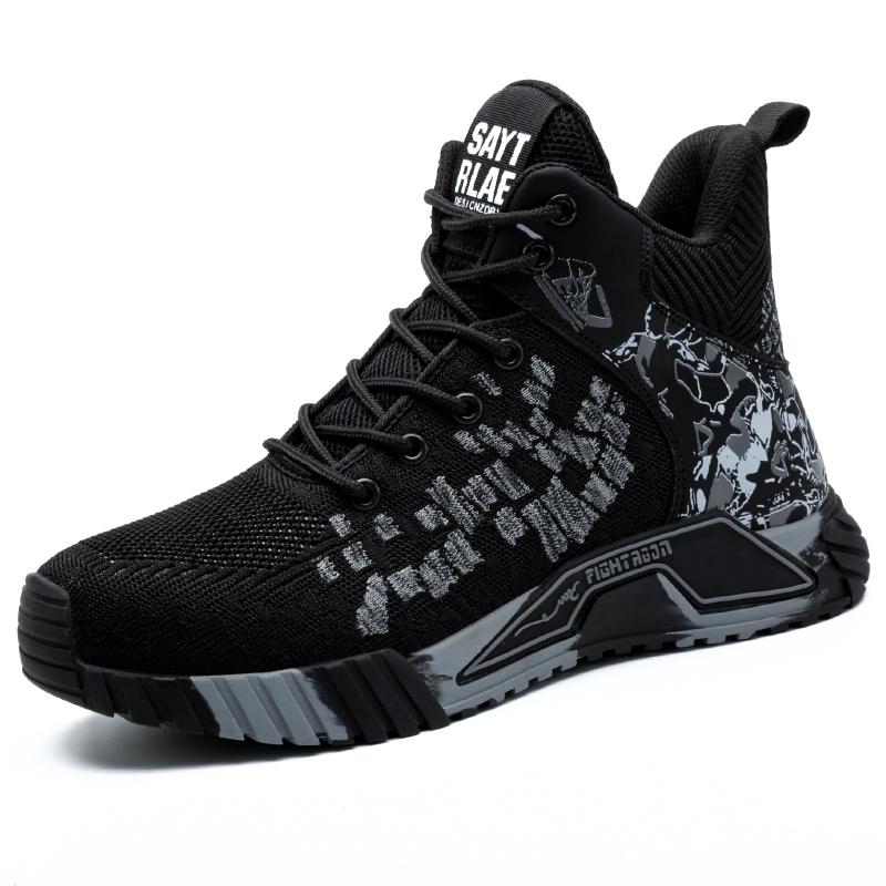 Protective Steel Toe Boots Men Work Shoes Anti-Smash Anti-Puncture Safety Shoes Work Sneakers Indestructible Security Boots 2024