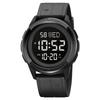 Digital Watch for Men Waterproof Wristwatch with Stopwatch Alarm Countdown Double Time LED Light Japanese Manual Black