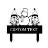 Personalized Santa Claus Metal Yard Sign, Garden Stake Outdoor Decor for Courtyard
