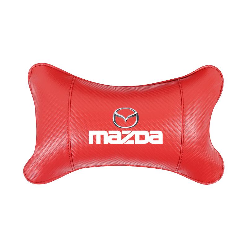 Poduszka pod szyję na zagłówek samochodowy Skórzana poduszka z włókna węglowego Do Mazda 2 6 3 CX5 CX80 CX70 CX90 MX30 CX60 CX50 CX30 BT50 e-TPV CX3 CX8