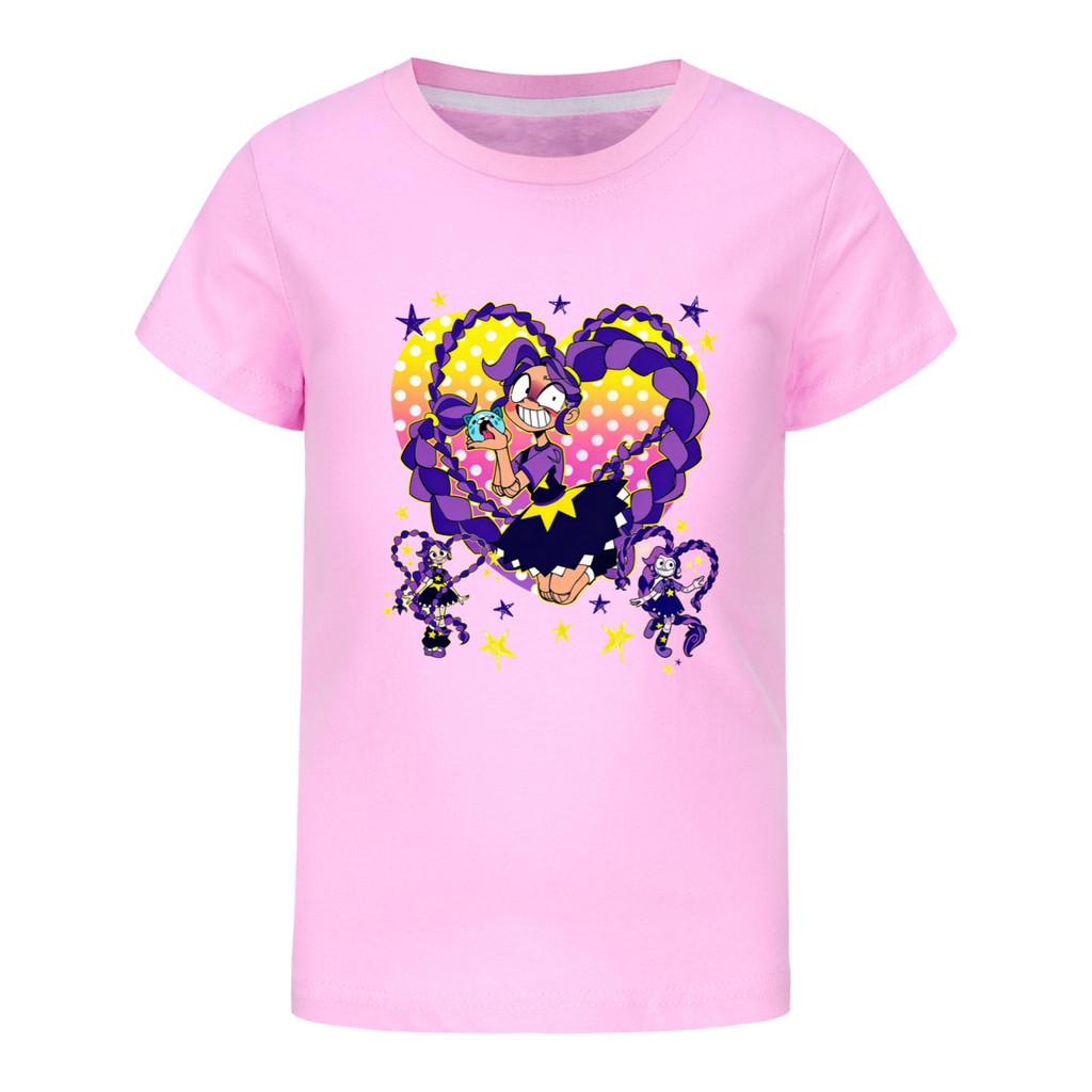 5598 Copii Fete Lily Lovebraids Imprimeu Bumbac Mânecă Scurtă Tricou