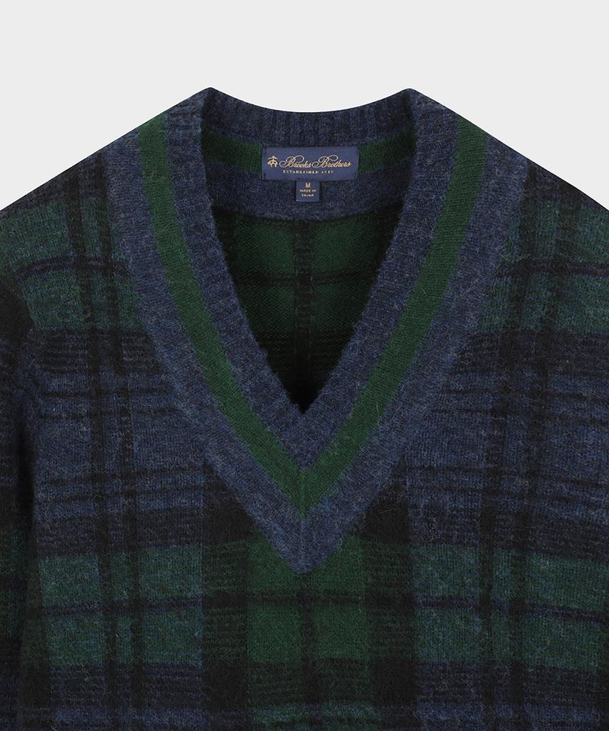 BROOKS BROTHERS Brushed Wool Blackwatch Tennis Sweater (Multi) (Bbwnmm38797Ew)