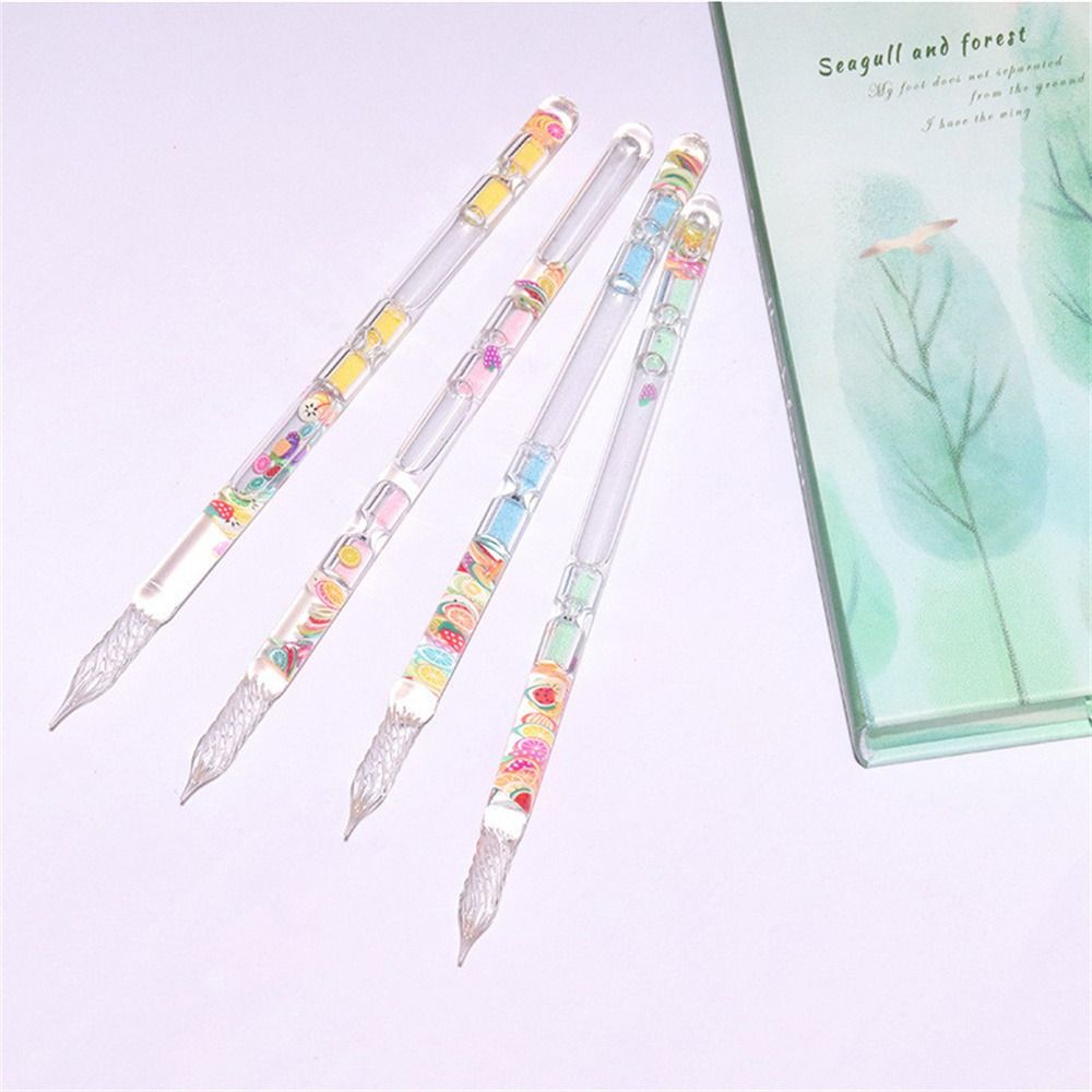 Pen Filling Ink Pen Fountain Pens Vintage Writing Glass Dip Pen Crystal Pen Drip Pen Glass Pen