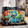 1 pièce Couverture Flanelle Rick & Morty Légère Douce Chaude Couverture Toutes Saisons pour Canapé, Lit, Voyage,L1028044