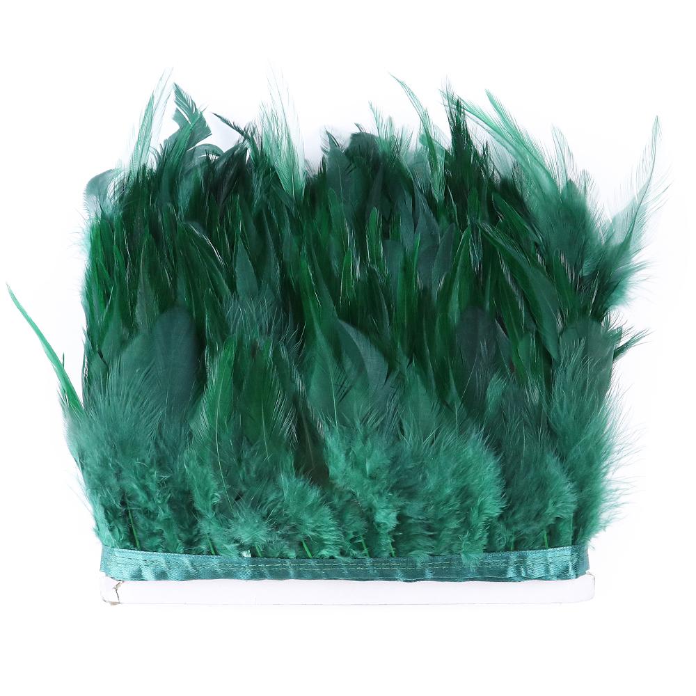 Featherwholesale Colored Chicken Feather Trims 10-15cm Ribbon Sewing Natural Pheasant Feather for Craft Dress Party Costume Plume Decor