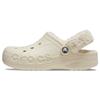 Baya Lined Fuzz Strap Clogs EVA Comfortable Everyday Sandals Unisex White Plush Part Non-Removable