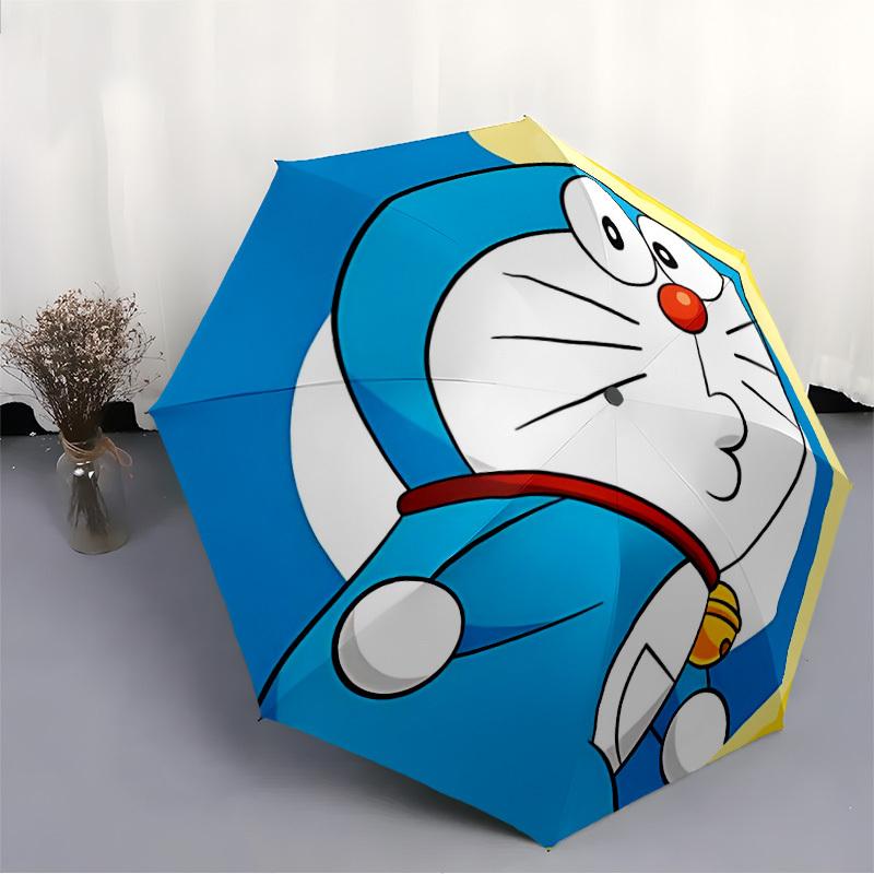 1 pièce Parapluie Automatique Ouverture/Fermeture Bot Doraemon   Parapluie de Voyage Compact, 8 Baleines Robustes, Parfait pour Femmes et Hommes    a0923156