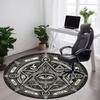 1PC Mystic Symbols Office Round Area Rug, Mat Suitable For Office, Under Office Chairs Bedroom Living Room Home Decor, Room Deco