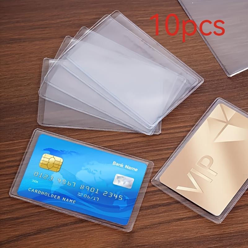 10 Pezzi Bustine Trasparenti per Carte - Riutilizzabili, Antipolvere, Design Adatto alla Scansione per Carte di Credito, ID e Abbonamento Ideali per Casa, Ufficio e Regalo