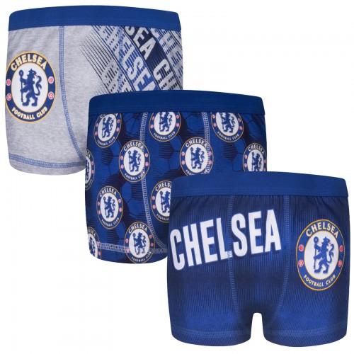 Chelsea FC Shorts Boxeur pour Garçons (Lot de 3)