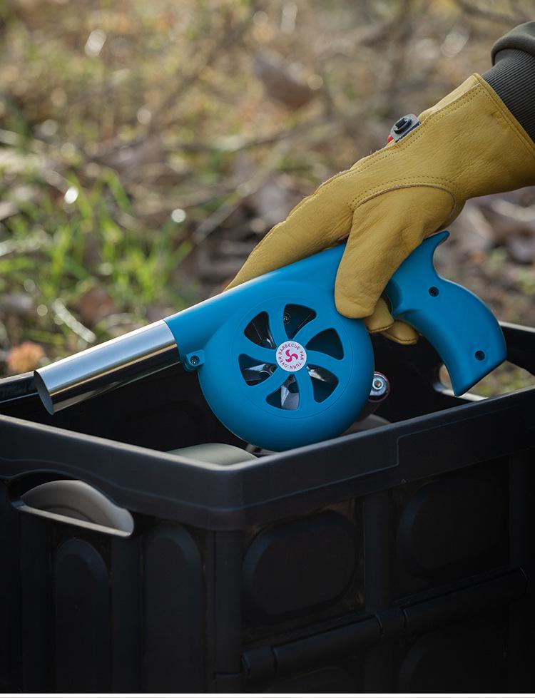 Hand-Cranked Mini Barbecue Blower for Outdoor Grilling and Kebab Cooking