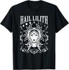 New Limited Dark Demon Occult Hail Lilith and Full Moon T-Shirt Tops Tee
