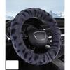 Long Wool Fuzzy Steering Wheel Cover, Anti-Slip 15 Inch Fluffy Steering Wheel Cover with a Plush Feel, Eco-Friendly Steering Wheel Cover