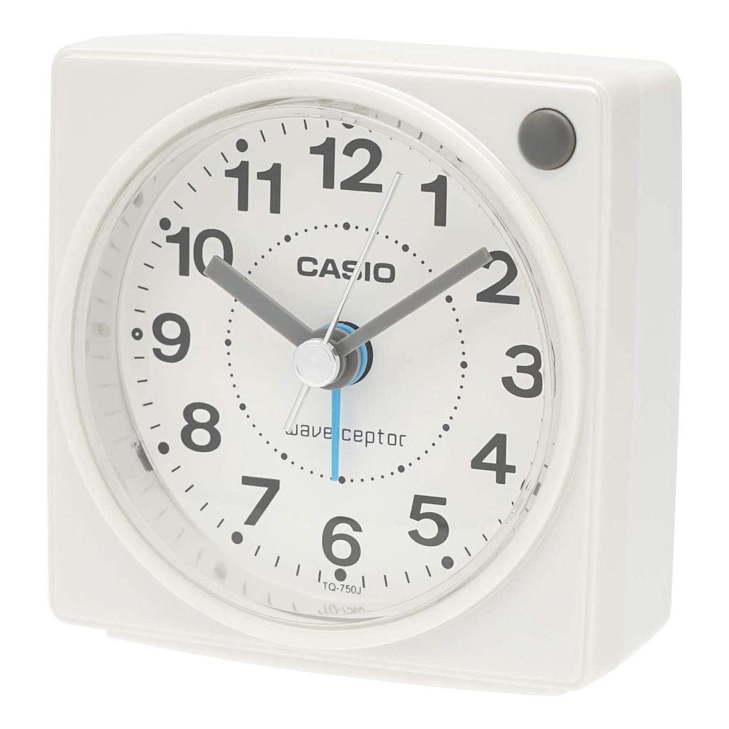 Casio Alarm Table with Clock Radio-Controlled Clock White Analog Small Light TQ-750J-7JF Direct from Japan