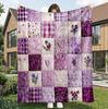 Love You Long Time Blanket Cow Print Patchwork Style Vintage Fun Pattern Flannel Soft and Skin-Friendly, for Home Sofa Accent