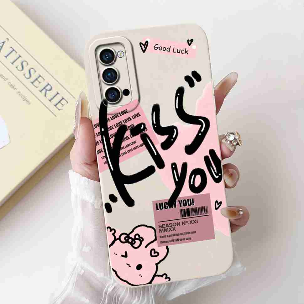 Para Capa Oppo Reno4 Pro 5G CPH2089 Capa Pintada com Arte de Luxo Para Capa de Celular Oppo Reno4 Reno 4 Pro 5G Protetor Capa Macia