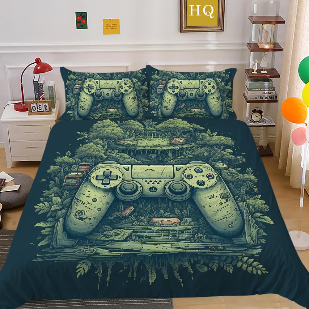 3D Game Console Printing Duvet Cover Set Home Bedclothes Single Size Bed Clothes Boy Kid Soft Bedding Set Cover