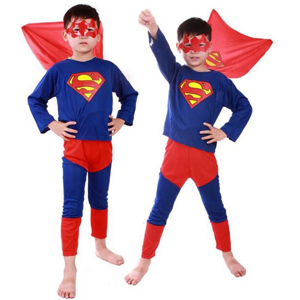 Kids Boys T-Shirt Pant Superhero Costume Halloween Cosplay Set