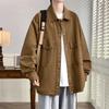 Spring and Autumn Men's New Retro Jacket Men's Fashion Versatile Casual Trend Lapel Shirt Workwear Loose Jacket