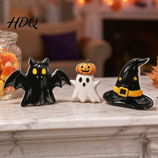 Sichere Halloween-Dekoration Harz 3 Stück Dekoration Mikrolandschaft Miniaturfiguren Süßer Geist