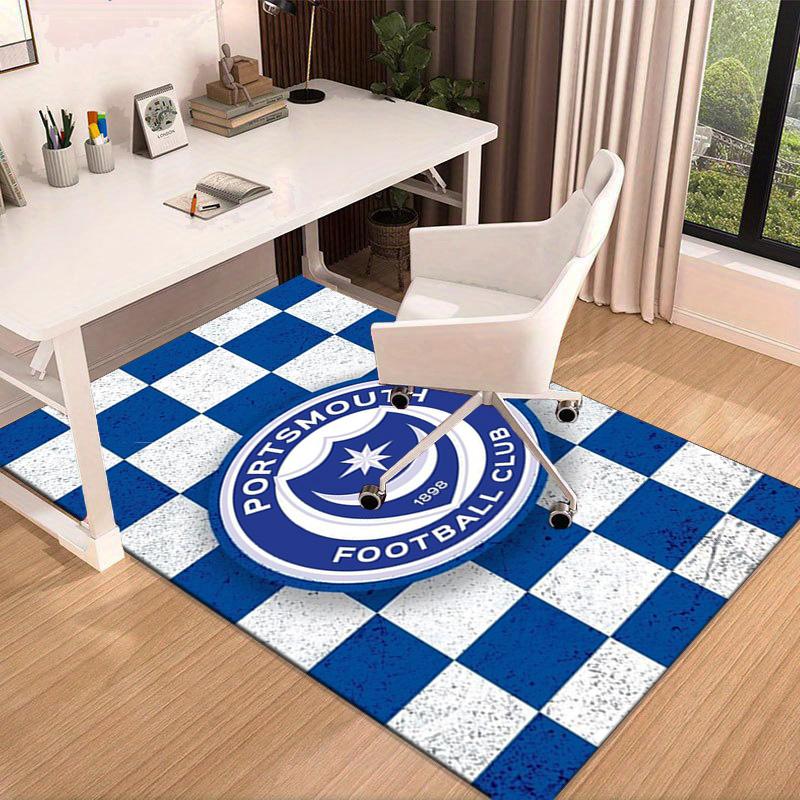 Ports-mouth Fc Anniversary Printed Area Rug for Office, Chair Rug, Decorative Carpet Floor Mat, Large Size Fan Gifts Christmas Gifts