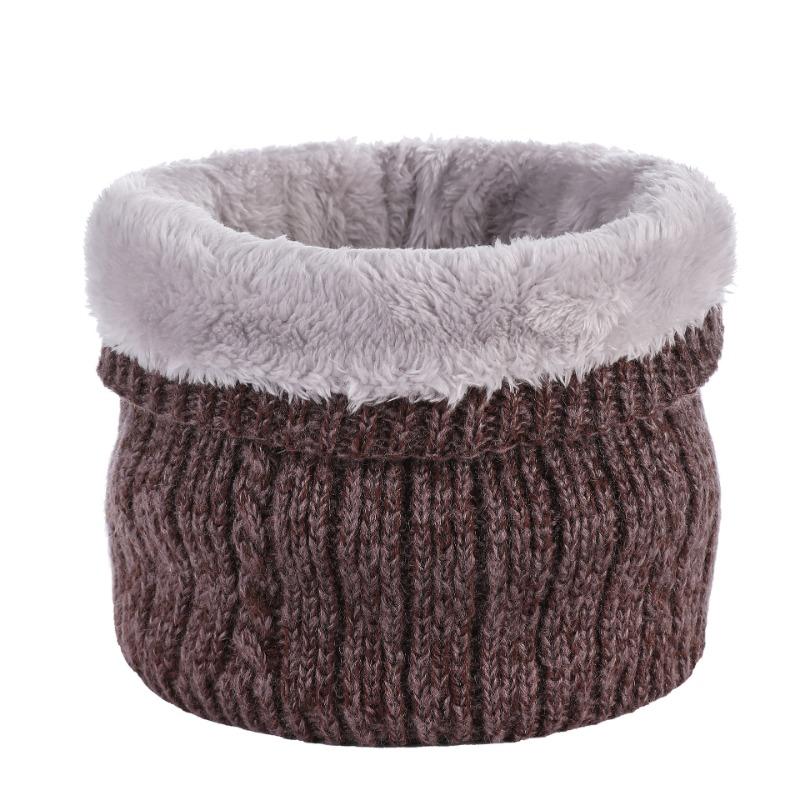 Autumn and Winter Double-layer Velvet Scarf Solid Color Outdoor Couple Riding Warm Neck Cover Neck Cover