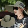 UV Sun Protection Wide Visor Brim Hat 15CM Large Brim Sun Protection Hat Portable Bucket Cap Men