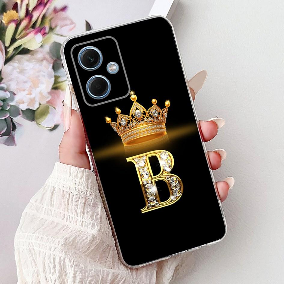For Xiaomi Redmi Note 12 5G Case Lovely Crown Letters Transparent Silicone Soft Slim Cover For Redmi Note 12 Pro Plus Phone Bags