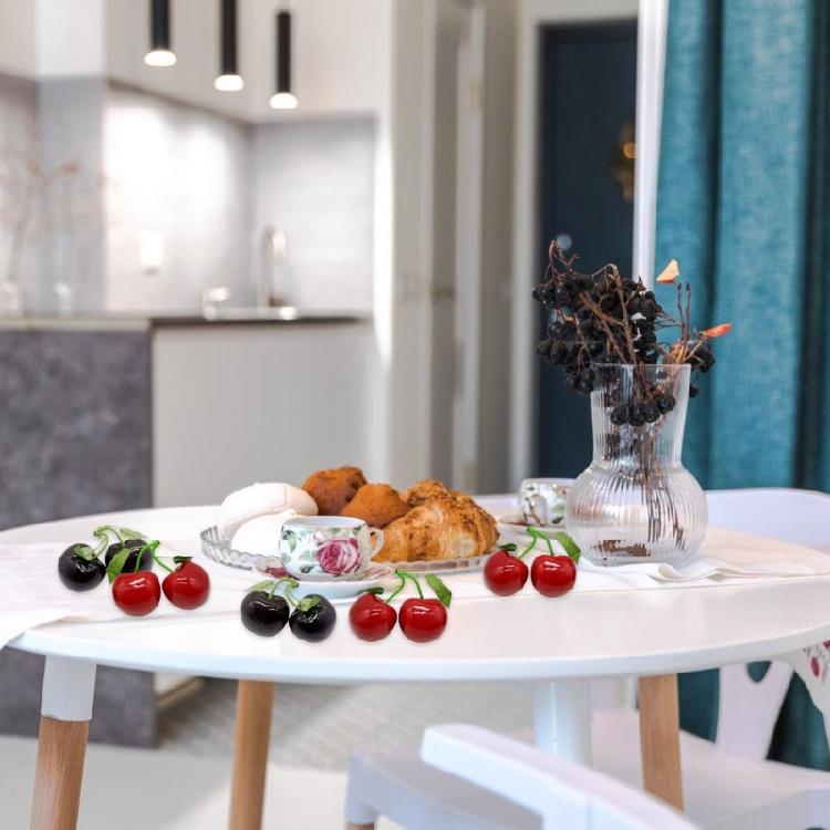 Delicate Simulation Cherries Artificial Cherries Ornament for Home Decoration Styling and Commercial Displays