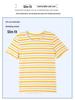 Dam Sommar Rundhals Randig Bomulls T-shirt: Färgglad, Casual, Lös, Åldersreducerande, Smickrande design.
