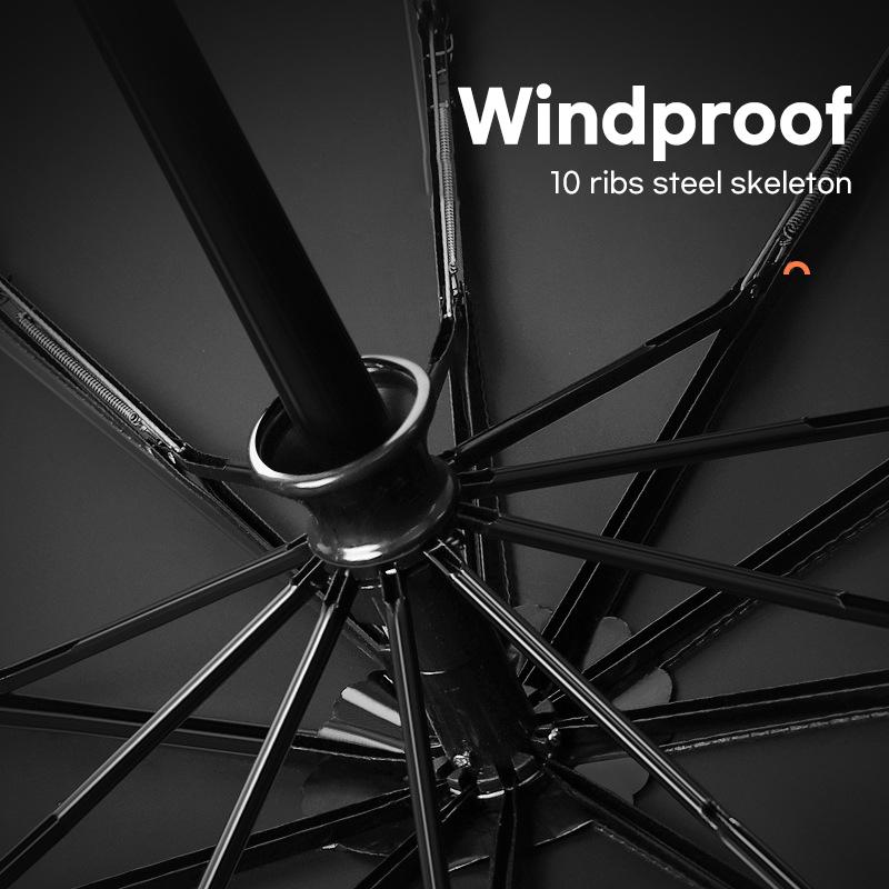 Windproof LED Umbrella for Men Strong 10 Ribs Sun Parasol Umbrella for Women Flashlight UV Protection Automatic Umbrella Luxury