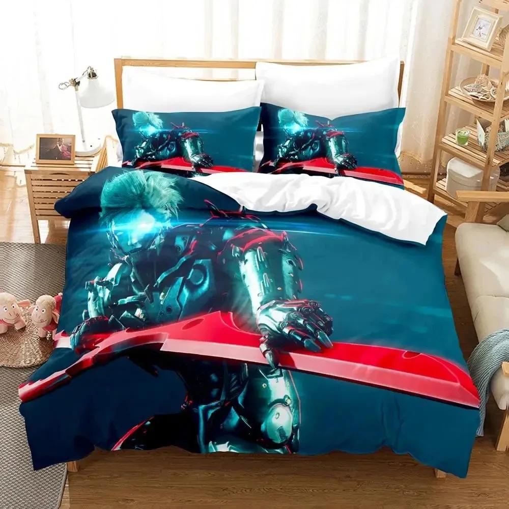 Anime METAL GEAR RISING: REVENGEANCE On Steam Bedding Set Duvet Cover Bed Set Quilt Cover Pillowcase Comforter King Queen Size
