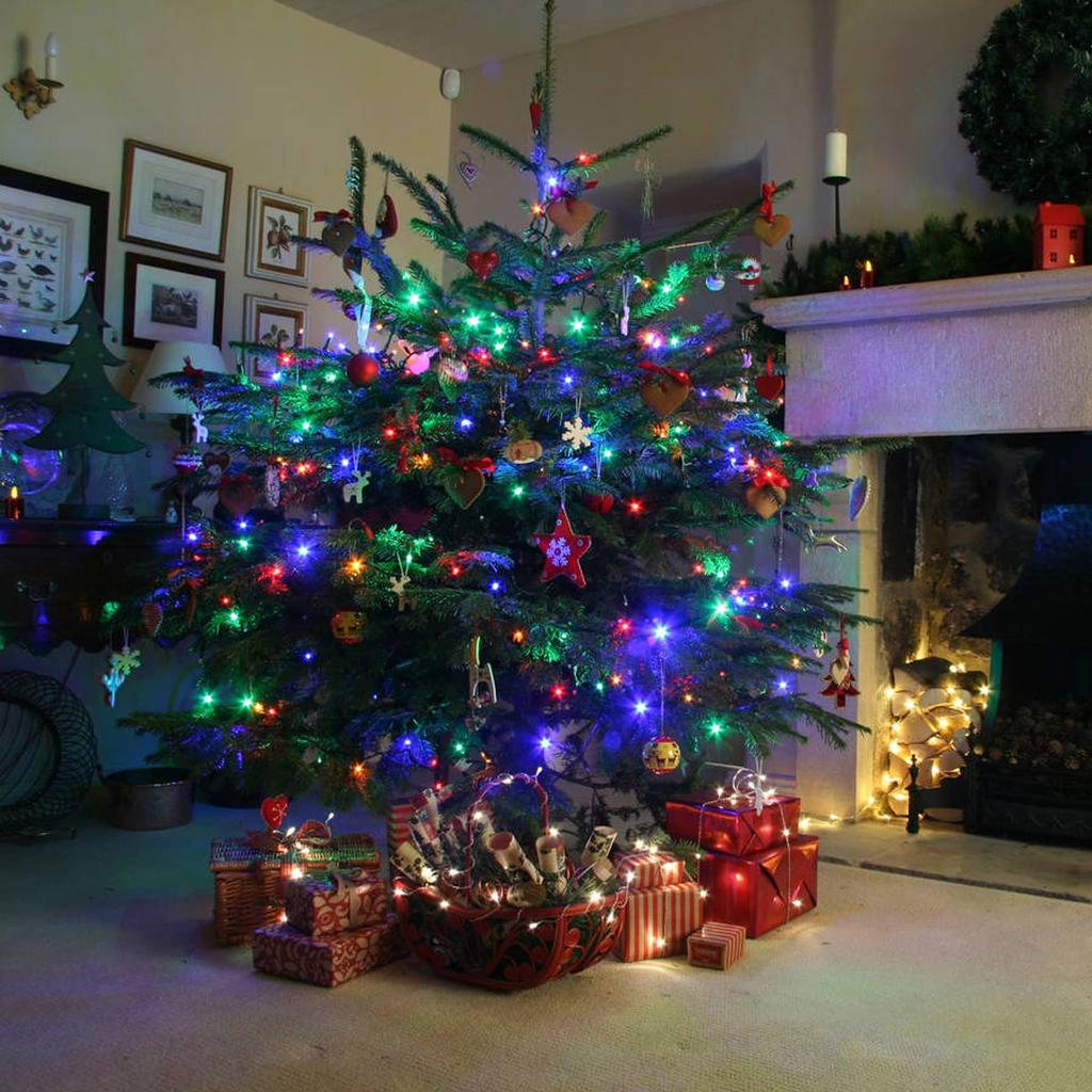 Lampade LED 500l, bianco caldo, albero di Natale, festività, interno, esterno, 3+25m