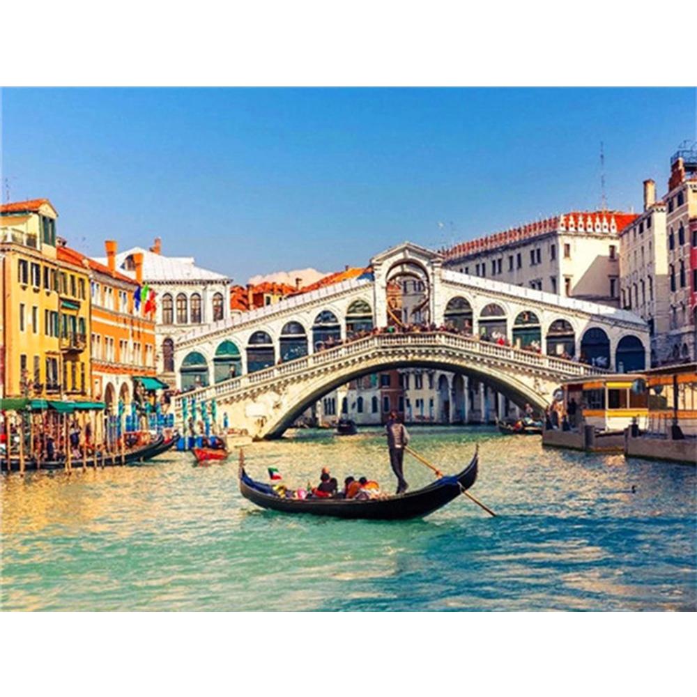 5D DIY Full Drill Diamond Painting City Venice Art Rhinestone Craft Kit Diamond Embroidery Landscape Mosaic Home Decor