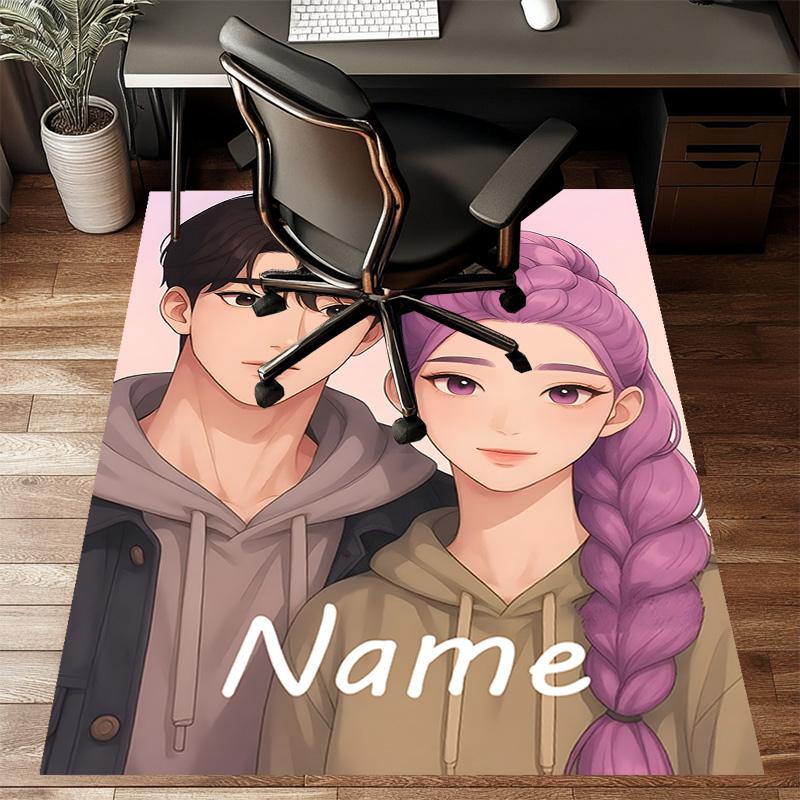 Op maat Gemaakte KPop Demonenjagers Mat Gepersonaliseerde Naam, Wasbaar Polyester Binnen Entreekleed, Cadeau voor Kerstmis, Pasen, Thanksgiving Dag