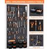 158PCS Metal Pegboard Wall Organizer, 48x24 Inch Black Pegboard Panels Tool Organizer Kit with Accessories Hooks and Bins