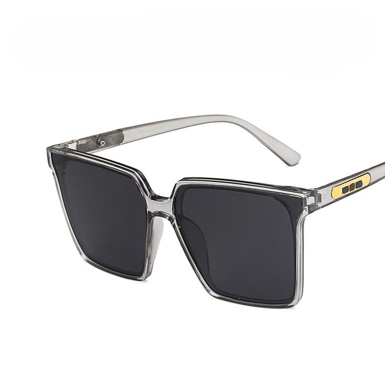 New Fashion Extra Large Frames Sunglasses Unisex Vintage Square Designer Transparent Sun Spectacles UV 400 Protection Oculos De Sol